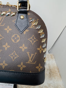 LOUIS VUITTON LIMITED EDITION METAL STONES ALMA BB