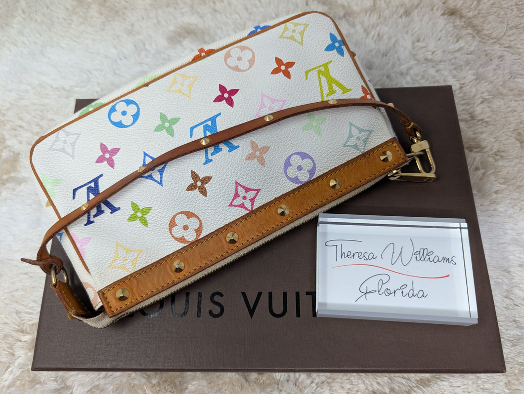 LOUIS VUITTON WHITE MULTICOLOR POCHETTE