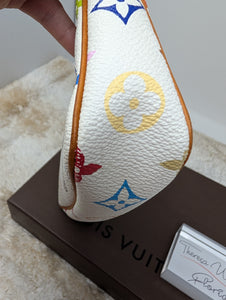 LOUIS VUITTON WHITE MULTICOLOR POCHETTE