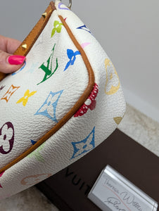 LOUIS VUITTON WHITE MULTICOLOR POCHETTE