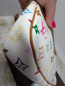 LOUIS VUITTON WHITE MULTICOLOR POCHETTE