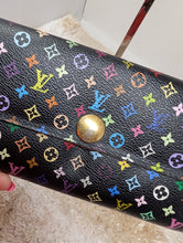 LOUIS VUITTON BLACK MULTICOLOR SARAH WALLET