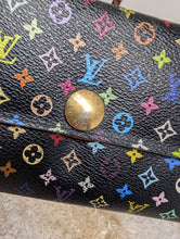 LOUIS VUITTON BLACK MULTICOLOR SARAH WALLET