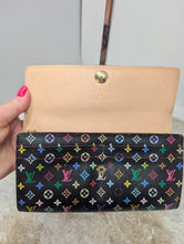 LOUIS VUITTON BLACK MULTICOLOR SARAH WALLET
