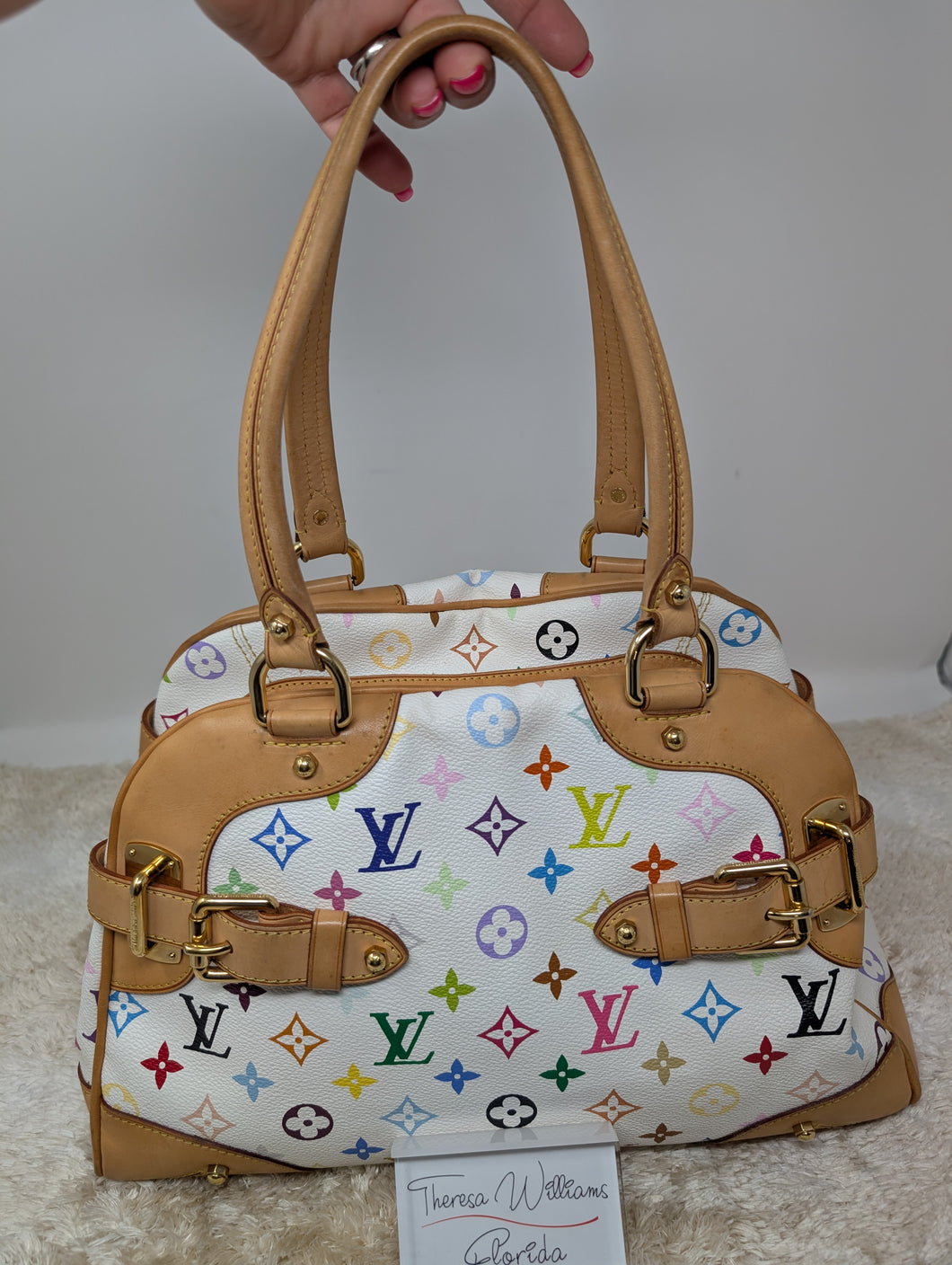 LOUIS VUITTON WHITE MULTICOLOR CLAUDIA