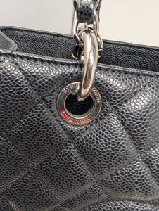 CHANEL BLACK CAVIAR SHW GRAND SHOPPING TOTE