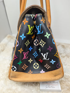 LOUIS VUITTON BLACK MULTICOLOR BEVERLY GM