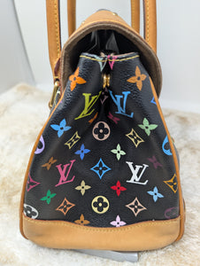 LOUIS VUITTON BLACK MULTICOLOR BEVERLY GM