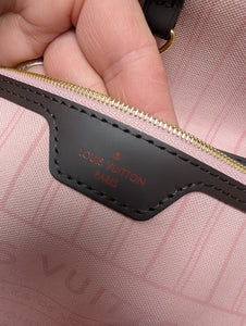 LOUIS VUITTON DE NEVERFULL MM & POCHETTE, ROSE BALLERINE