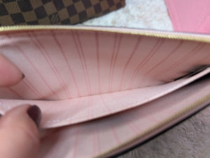 LOUIS VUITTON DE NEVERFULL MM & POCHETTE, ROSE BALLERINE