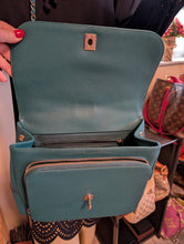 CHANEL GREEN/TEAL BUSINESS AFFINITY FLAP MEDIUM, MINT