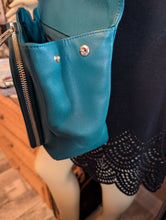 CHANEL GREEN/TEAL BUSINESS AFFINITY FLAP MEDIUM, MINT