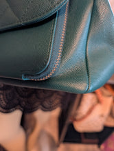 CHANEL GREEN/TEAL BUSINESS AFFINITY FLAP MEDIUM, MINT