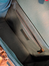 CHANEL GREEN/TEAL BUSINESS AFFINITY FLAP MEDIUM, MINT