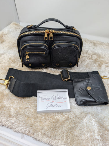 LOUIS VUITTON BLACK EMPREINTE UTILITY CROSSBODY