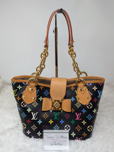 LOUIS VUITTON BLACK MULTICOLOR ANNIE MM