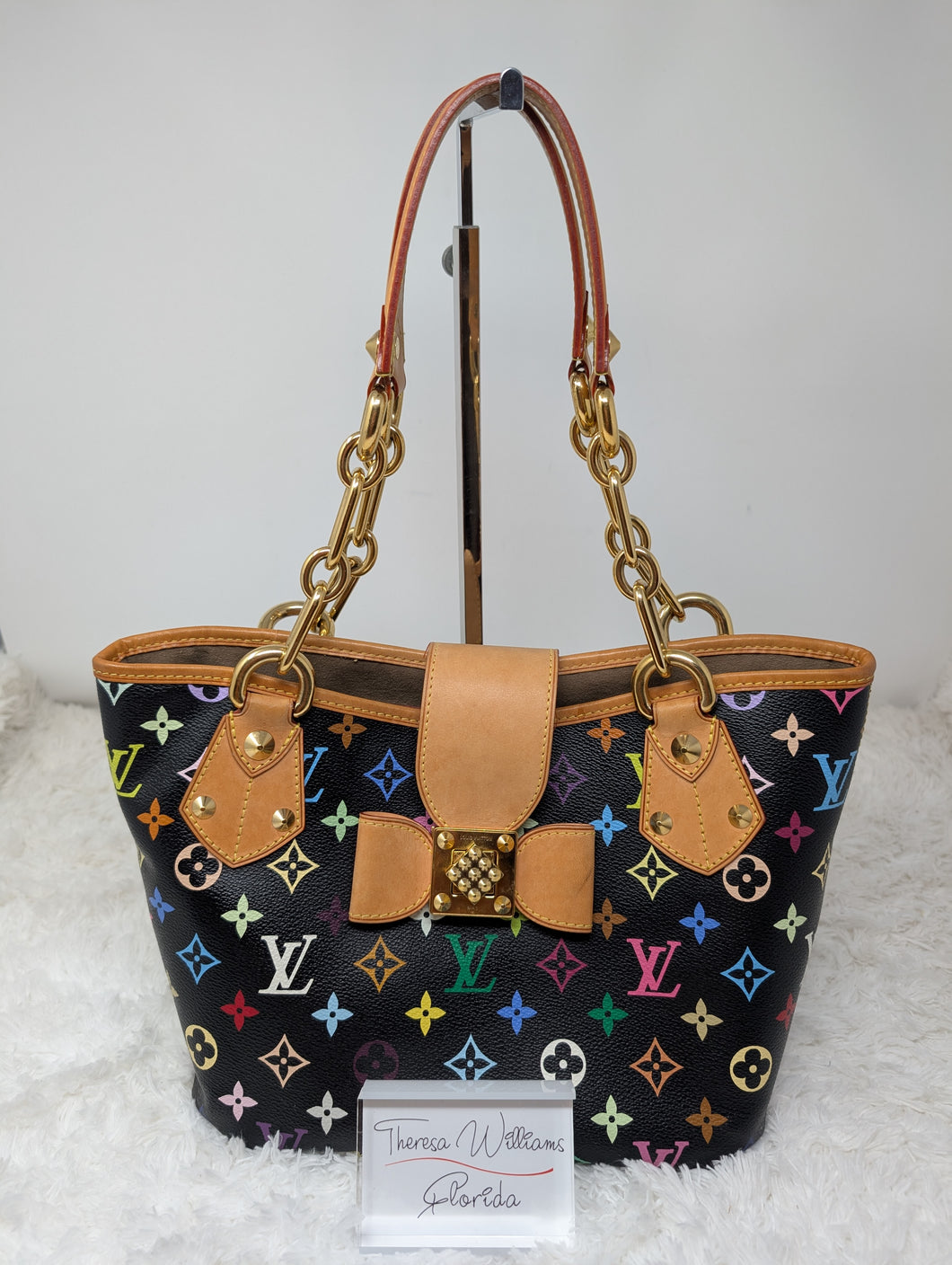 LOUIS VUITTON BLACK MULTICOLOR ANNIE MM
