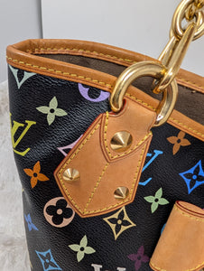 LOUIS VUITTON BLACK MULTICOLOR ANNIE MM