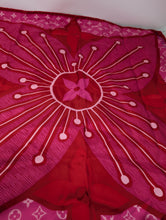 LOUIS VUITTON PINK SILK SQUARE SCARF