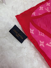 LOUIS VUITTON PINK SILK SQUARE SCARF