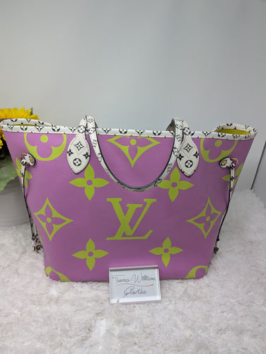 LOUIS VUITTON LIMITED EDITION GIANT COLLECTION PURPLE NEVERFULL MM