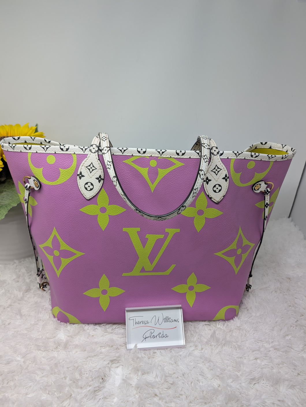 LOUIS VUITTON LIMITED EDITION GIANT COLLECTION PURPLE NEVERFULL MM