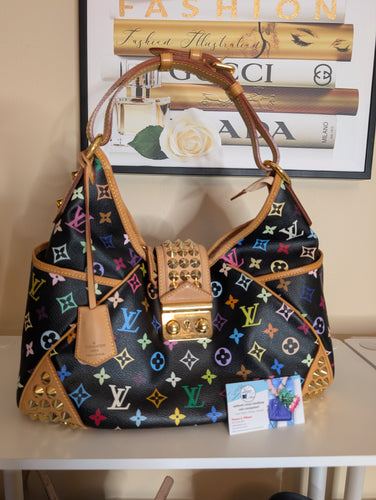 LOUIS VUITTON BLACK MULTICOLOR CHRISSIE