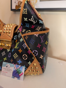 LOUIS VUITTON BLACK MULTICOLOR CHRISSIE
