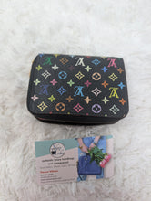 LOUIS VUITTON BLACK MULTICOLOR ZIPPY COMPACT WALLET