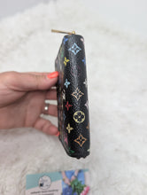 LOUIS VUITTON BLACK MULTICOLOR ZIPPY COMPACT WALLET