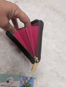 LOUIS VUITTON BLACK MULTICOLOR ZIPPY COMPACT WALLET