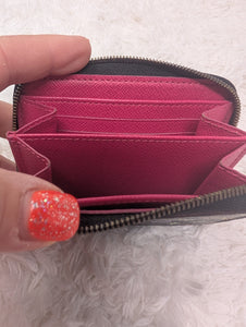 LOUIS VUITTON BLACK MULTICOLOR ZIPPY COMPACT WALLET