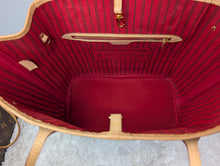 LOUIS VUITTON NEVERFULL MM, RED INTERIOR