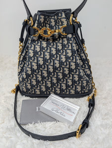 CHRISTIAN DIOR C'EST BUCKET OBLIQUE MEDIUM, BRAND NEW