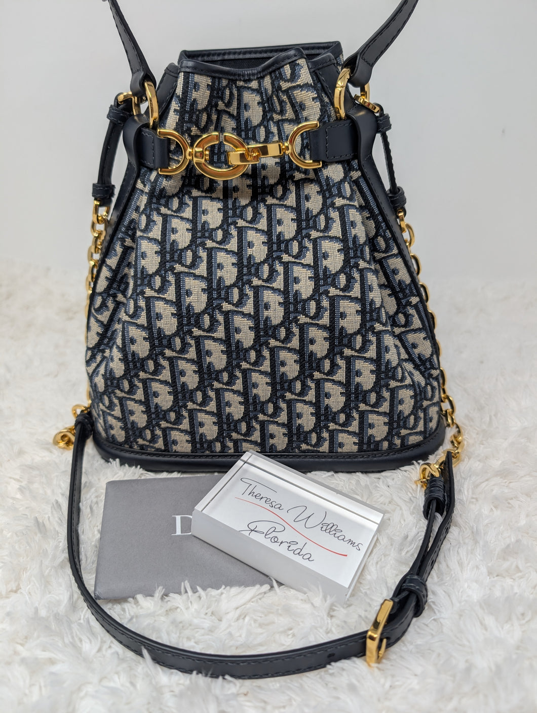 CHRISTIAN DIOR C'EST BUCKET OBLIQUE MEDIUM, BRAND NEW