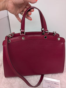 LOUIS VUITTON EPI BREA MM, FUSHIA