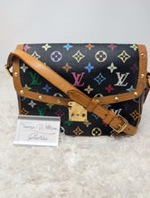 LOUIS VUITTON BLACK MULTICOLOR MURAKAMI SOLOGNE CROSSBODY