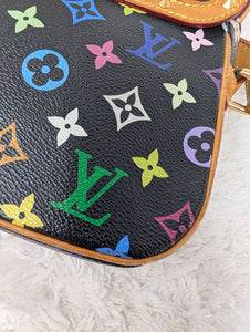 LOUIS VUITTON BLACK MULTICOLOR MURAKAMI SOLOGNE CROSSBODY