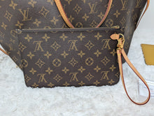 LOUIS VUITTON MONOGRAM NEVERFULL MM AND POUCH