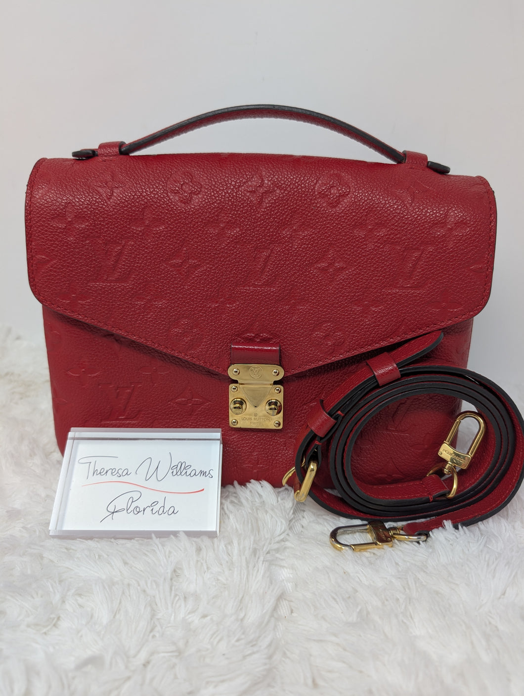 LOUIS VUITTON RED EMPREINTE METIS POCHETTE