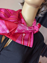LOUIS VUITTON PINK SILK SQUARE SCARF