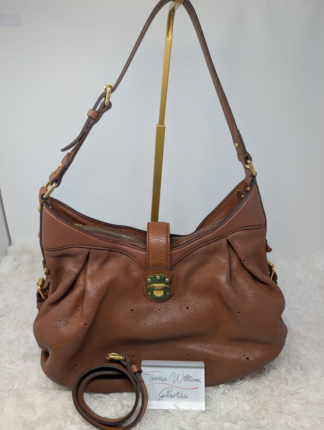LOUIS VUITTON MAHINA XS COGNAC CROSSBODY