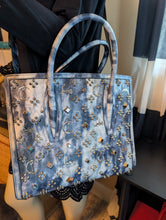 CHRISTIAN LOUBOUTIN MEDIUM BLUE SILVER PALOMA TOTE