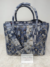 CHRISTIAN LOUBOUTIN MEDIUM BLUE SILVER PALOMA TOTE