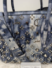 CHRISTIAN LOUBOUTIN MEDIUM BLUE SILVER PALOMA TOTE