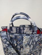 CHRISTIAN LOUBOUTIN MEDIUM BLUE SILVER PALOMA TOTE