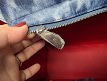 CHRISTIAN LOUBOUTIN MEDIUM BLUE SILVER PALOMA TOTE