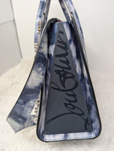 CHRISTIAN LOUBOUTIN MEDIUM BLUE SILVER PALOMA TOTE