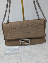 FENDI BAGUETTE MEDIUM, BEIGE "TECHNICAL" FABRIC, SLV HDW