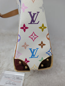 LOUIS VUITTON WHITE MULTICOLOR MURAKAMI BOULOGNE